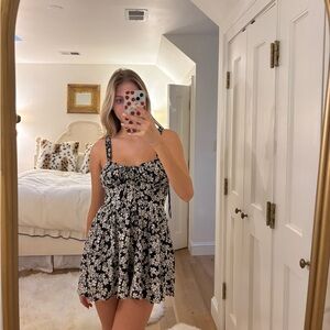 Urban Outfitters black flower dress